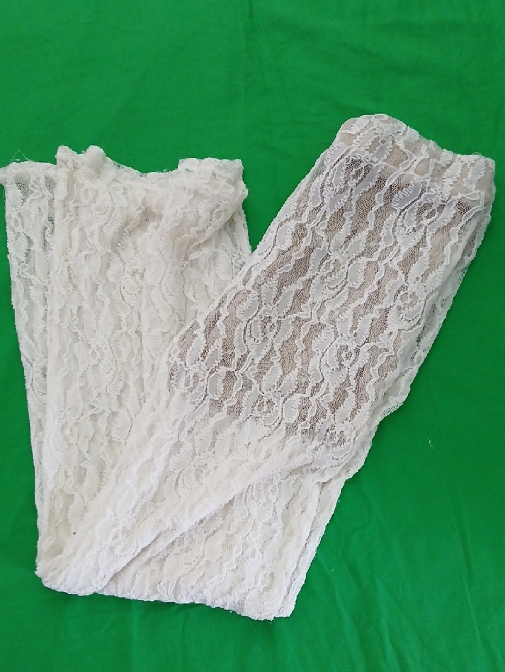 Women's Ivory Lace Boot Cut Pants - Picture 6 of 6